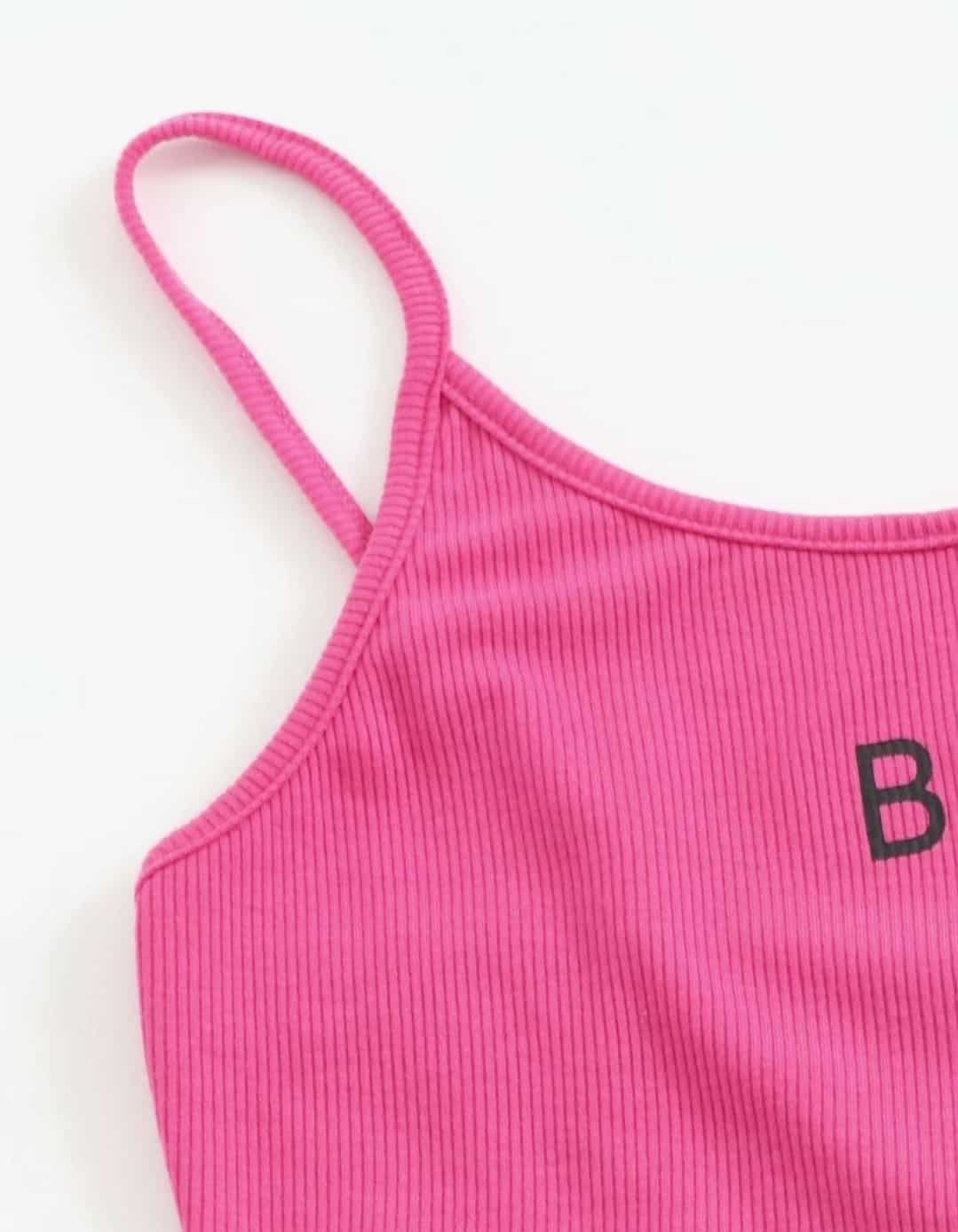 Letter Graphic Rib-knit Cami Top & Skirt Set - Image 5