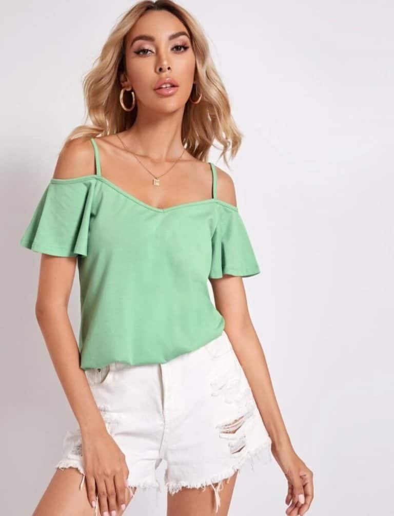 Cold Shoulder Solid Top