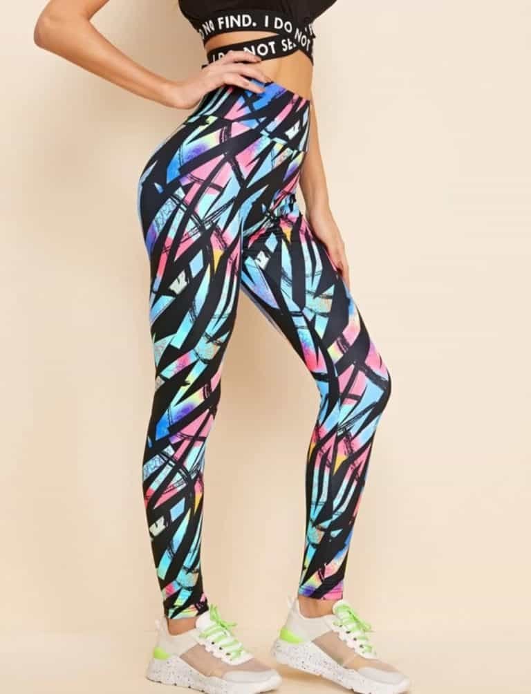 Wide Waistband Graphic Leggings