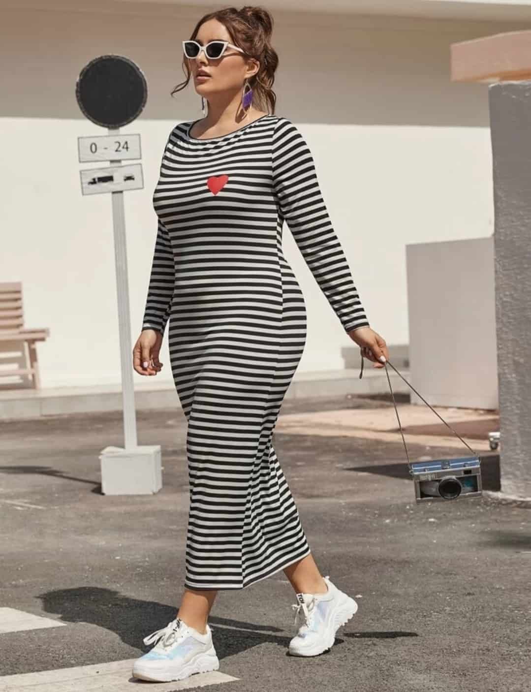 Shein 2024 striped dress