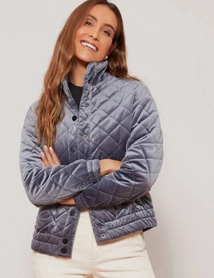 SHEIN Button Front Quilted Padded Jacket