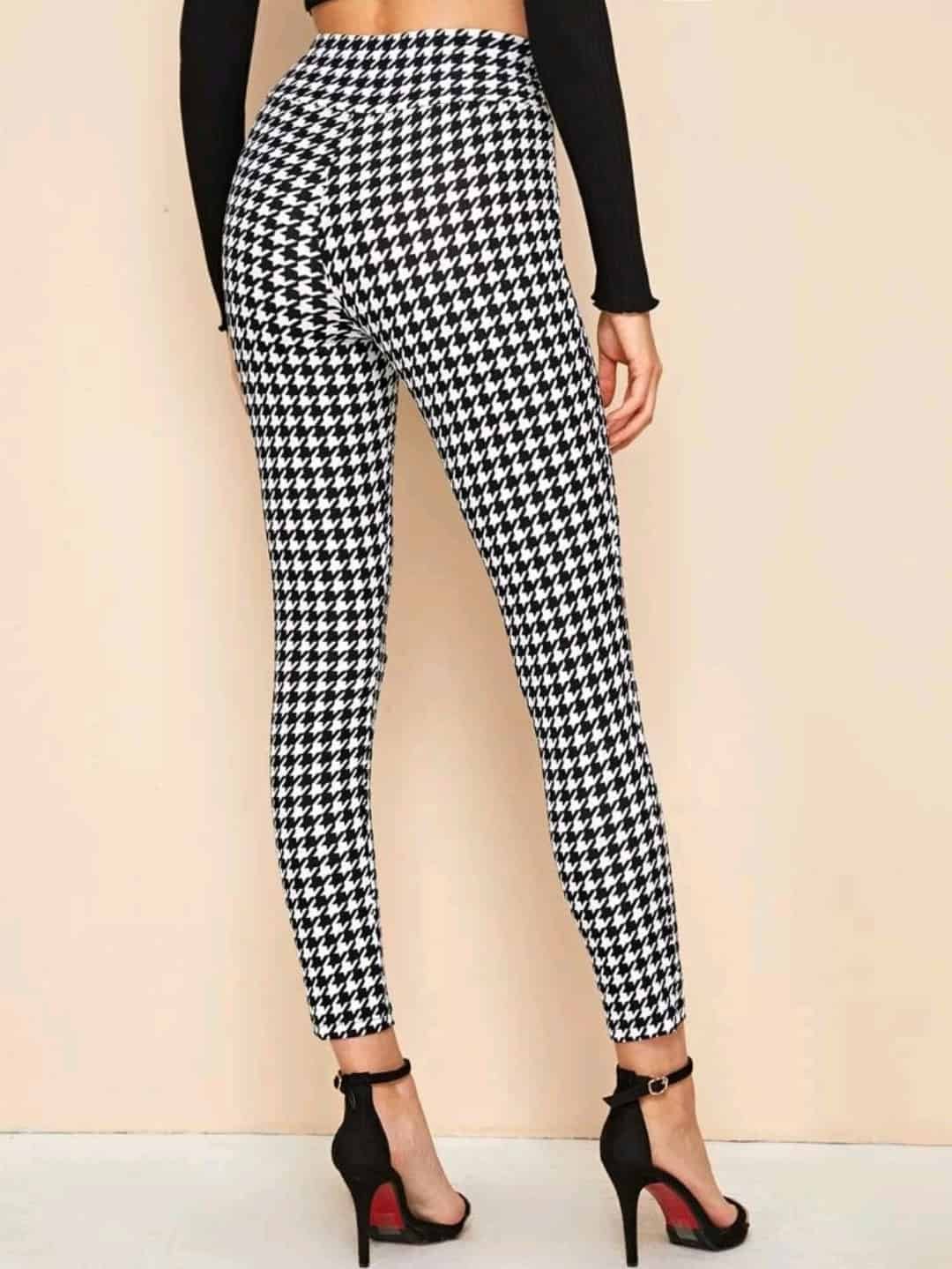 SHEIN Houndstooth High-Rise Skinny Pants - Image 5