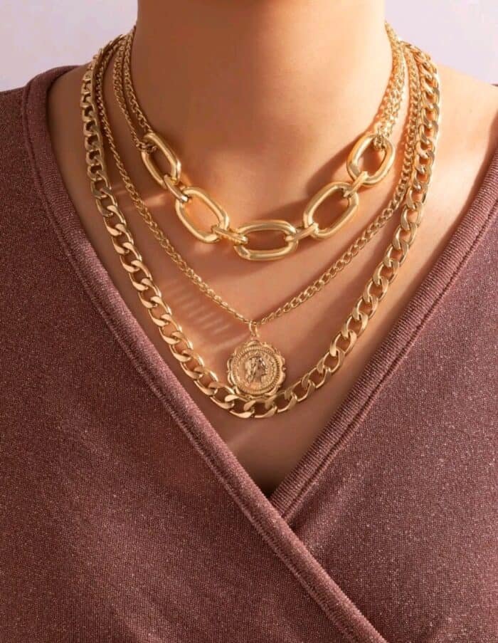 Coin Charm Layered Necklace