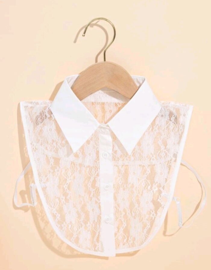 Lace Trim Dickey Collar