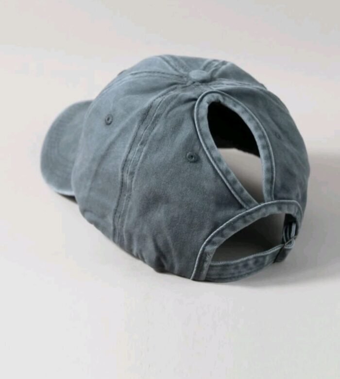 Adjustable Ponytail Washed Baseball Cap