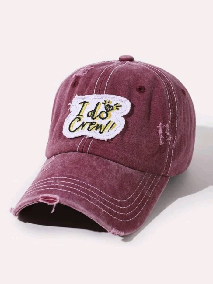 Letter Embroidered Baseball Cap