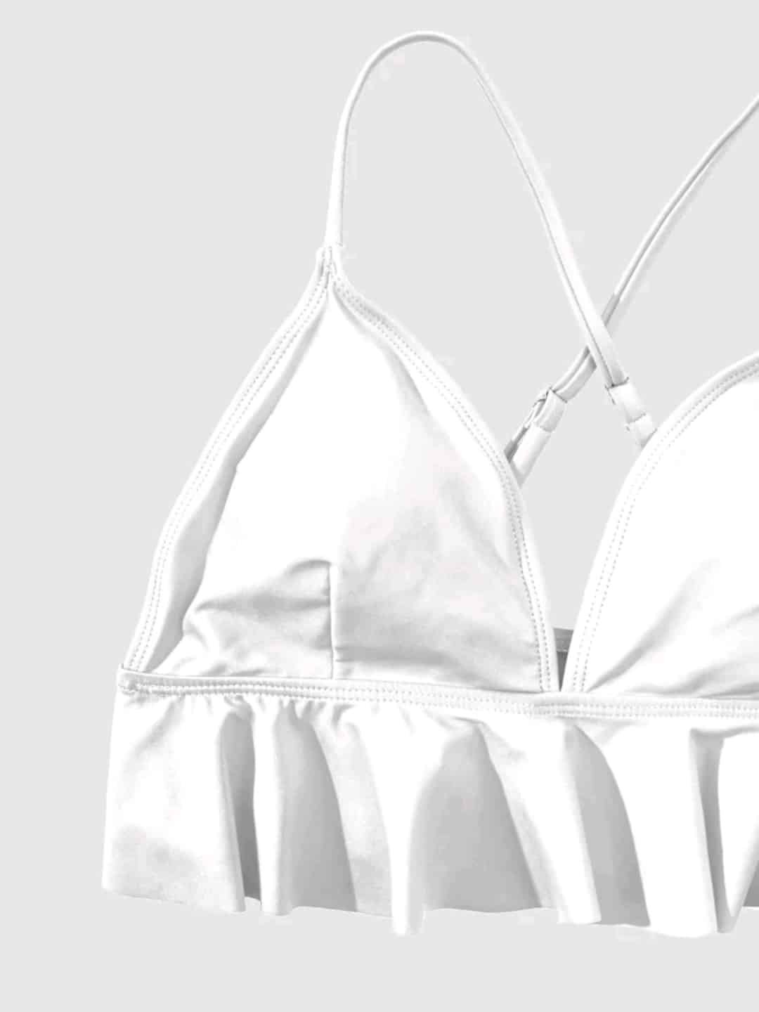 Floral & Tropical Ruffle Hem Bikini Swimsuit - Image 4