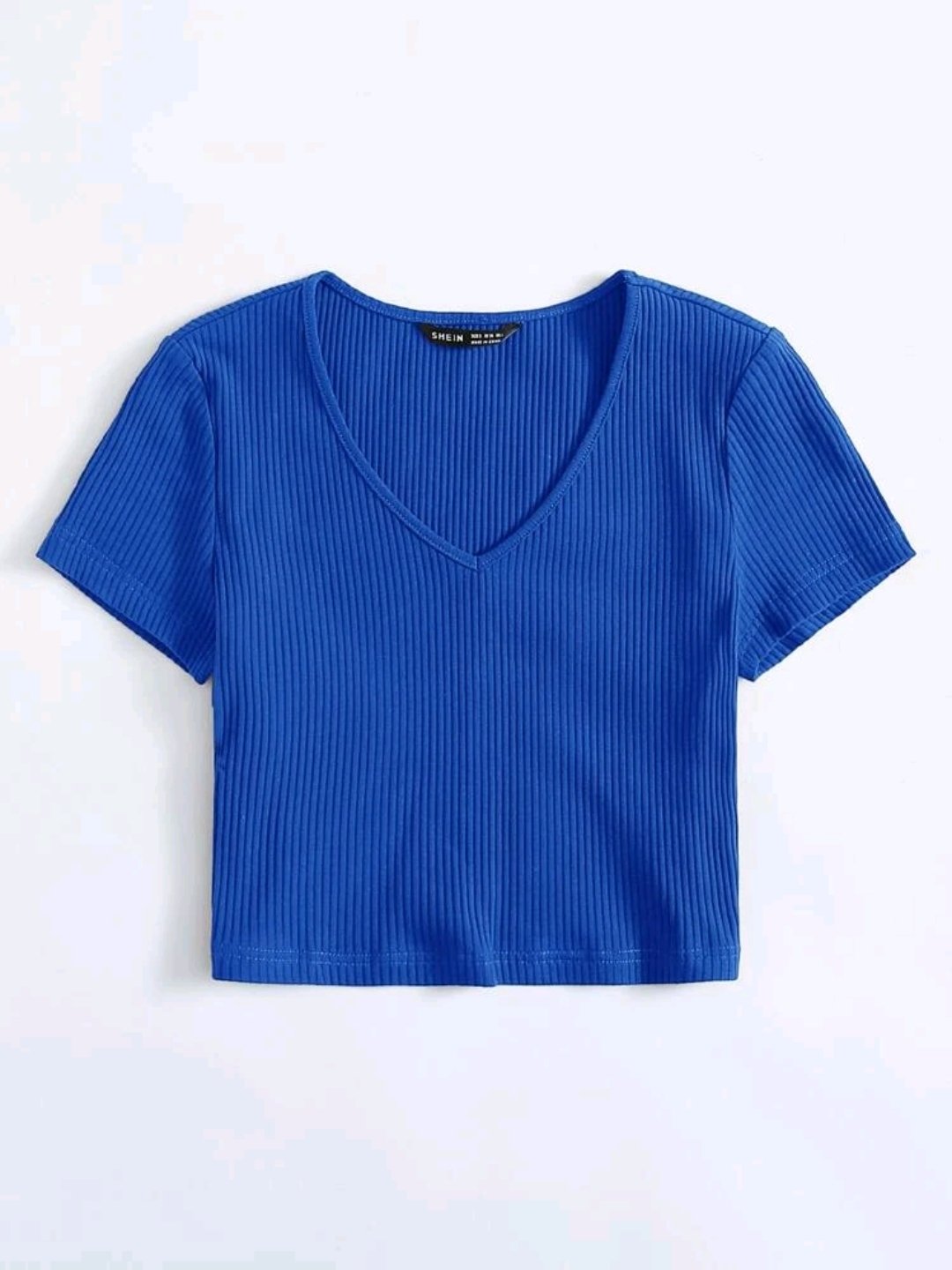 SHEIN V-Neck Rib-knit Top - Image 4