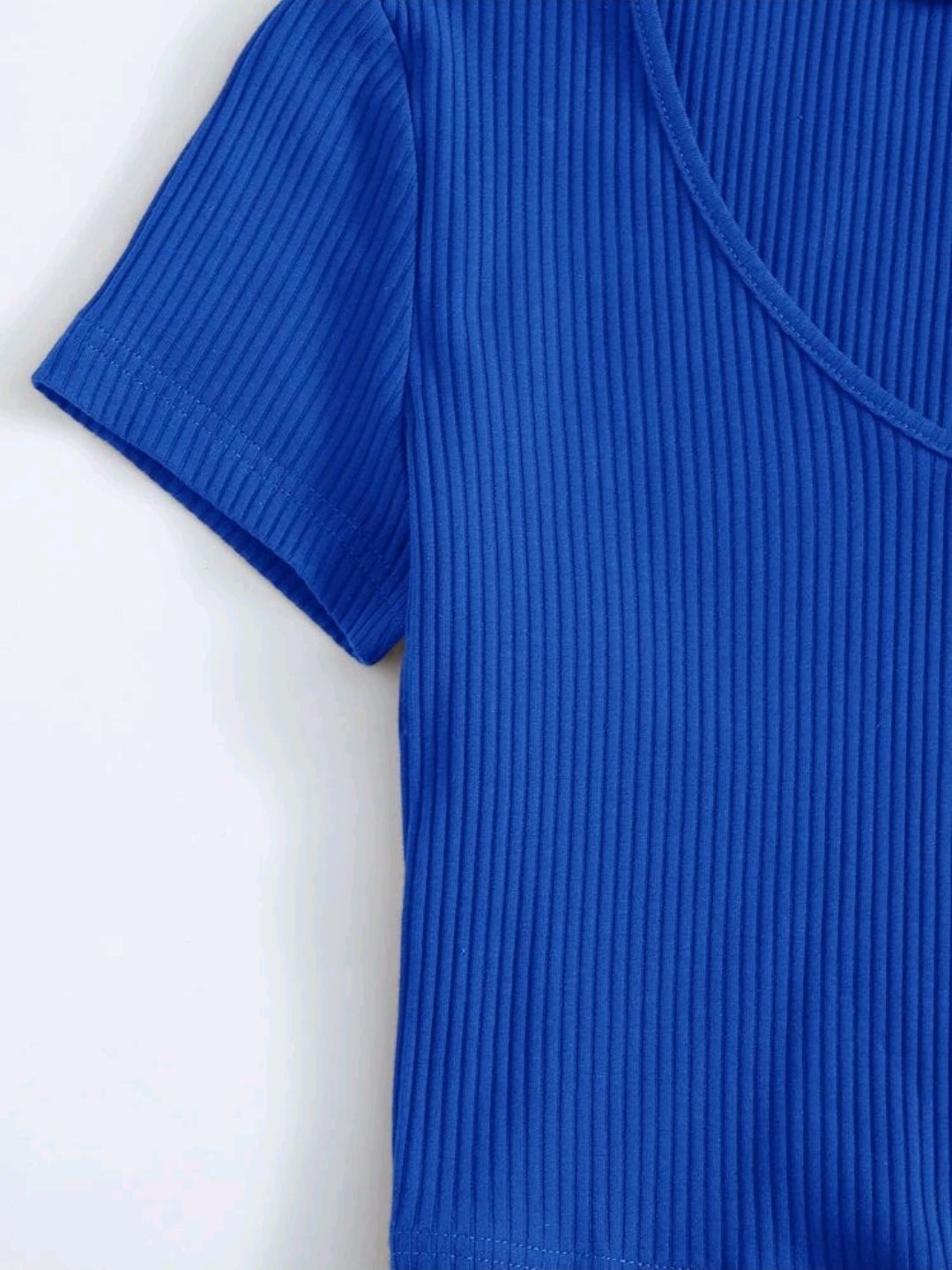 SHEIN V-Neck Rib-knit Top - Image 2