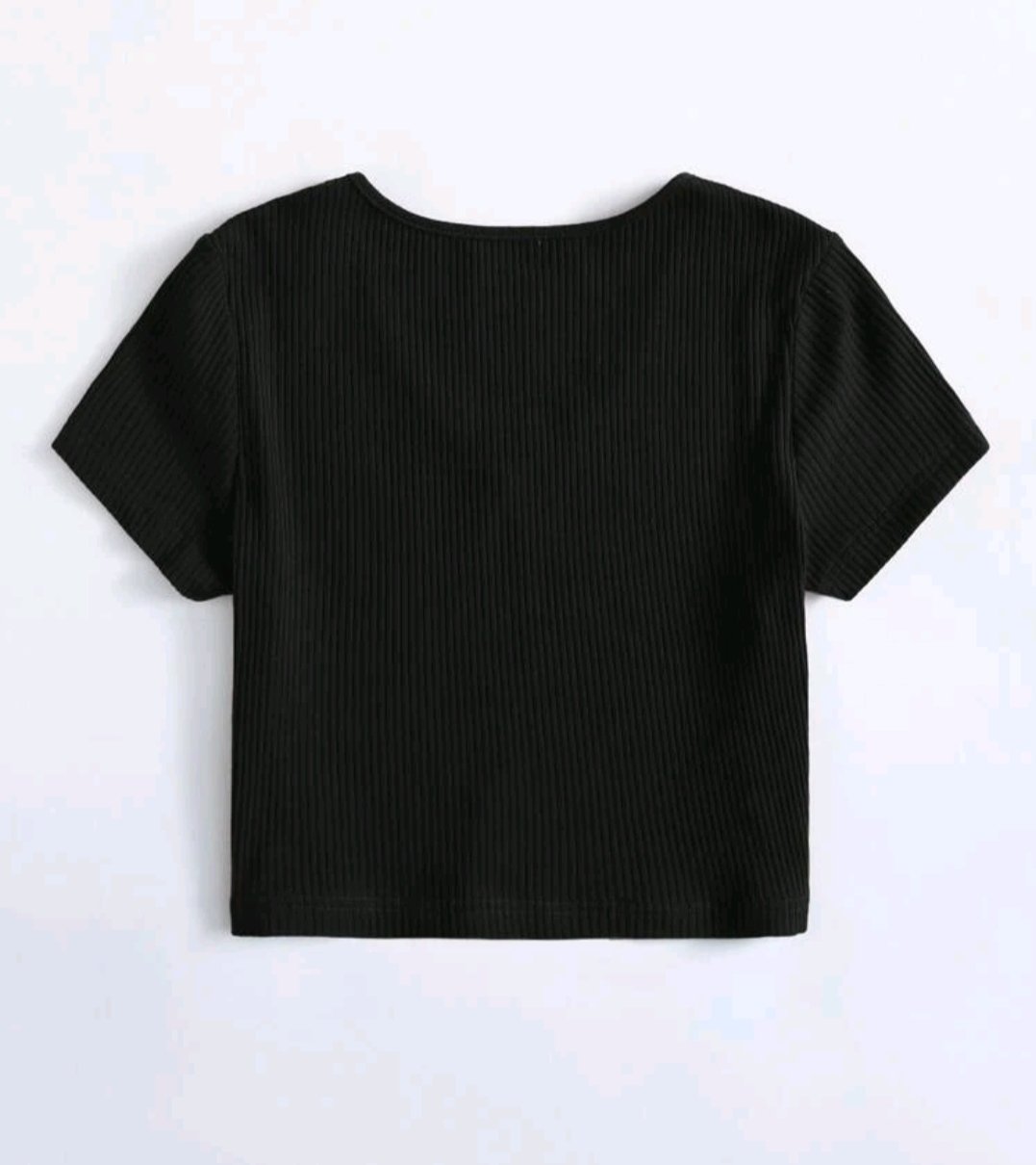 SHEIN V-Neck Rib-knit Top - Image 2