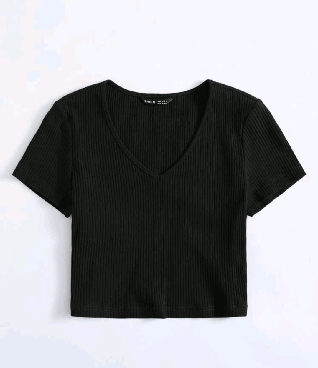 SHEIN V-Neck Rib-knit Top - Image 3