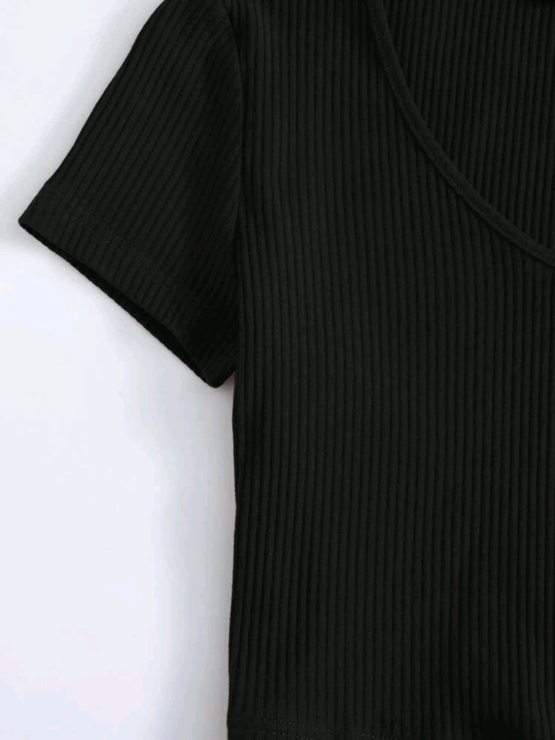 SHEIN V-Neck Rib-knit Top - Image 5