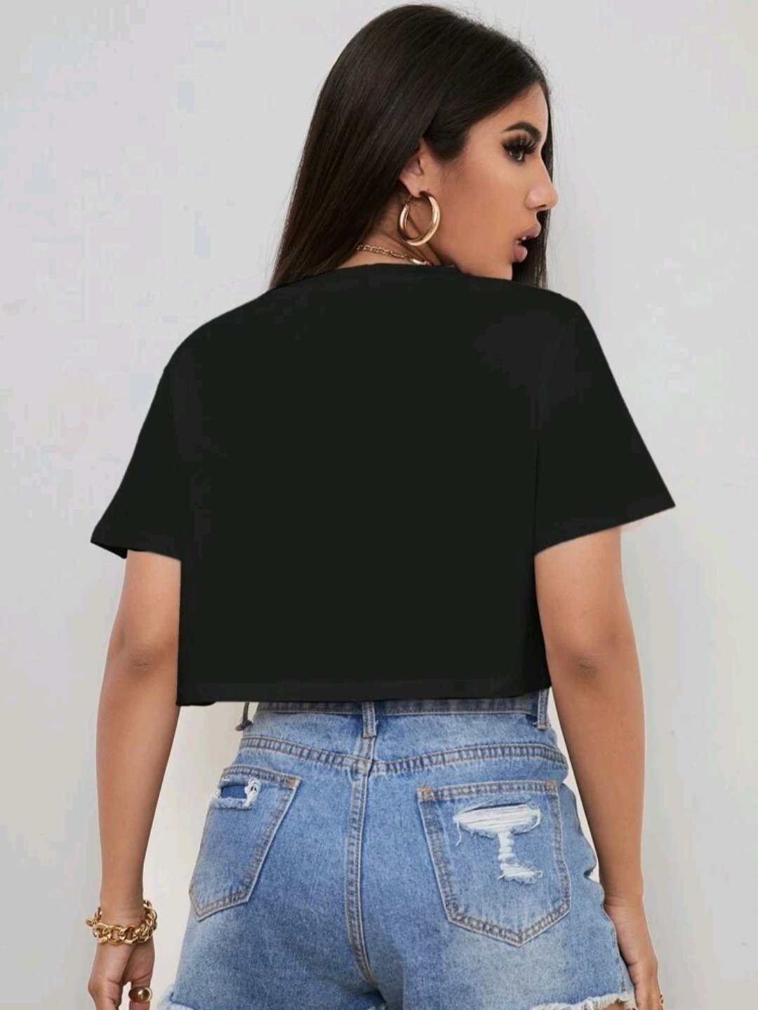 SHEIN Slogan Graphic Crop Tee - Image 5