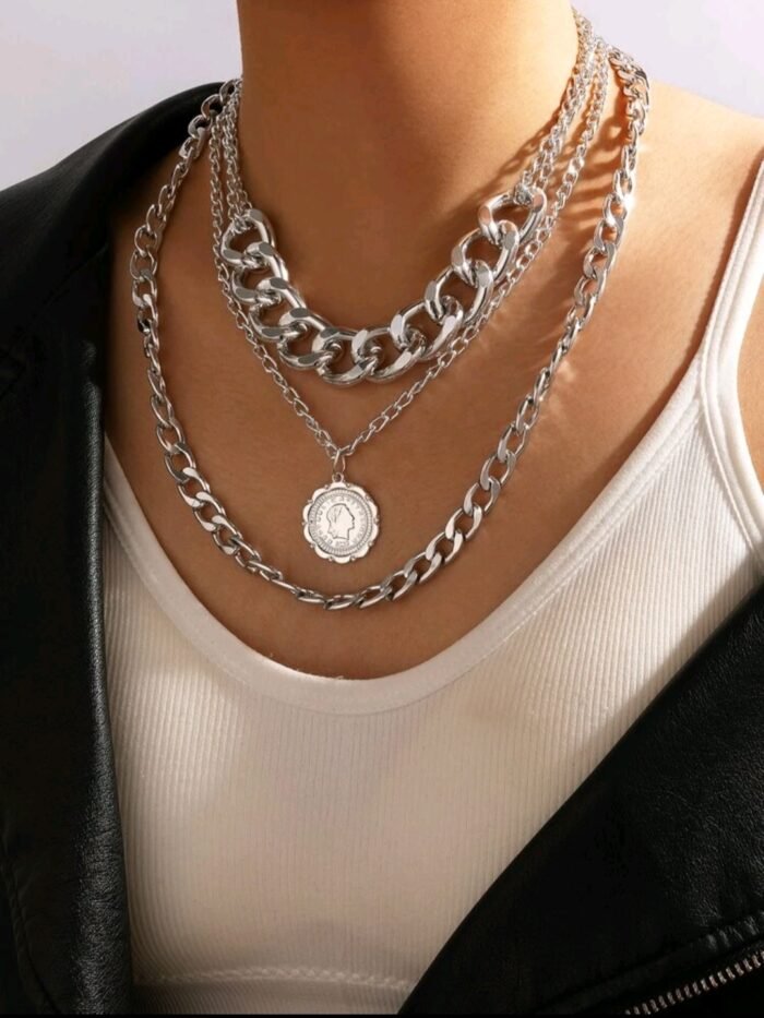 Coin Charm Layered Necklace