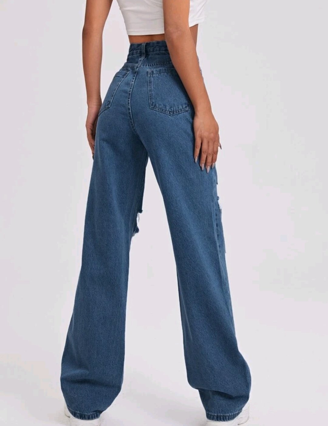 High Waist Ripped Jeans - Image 6