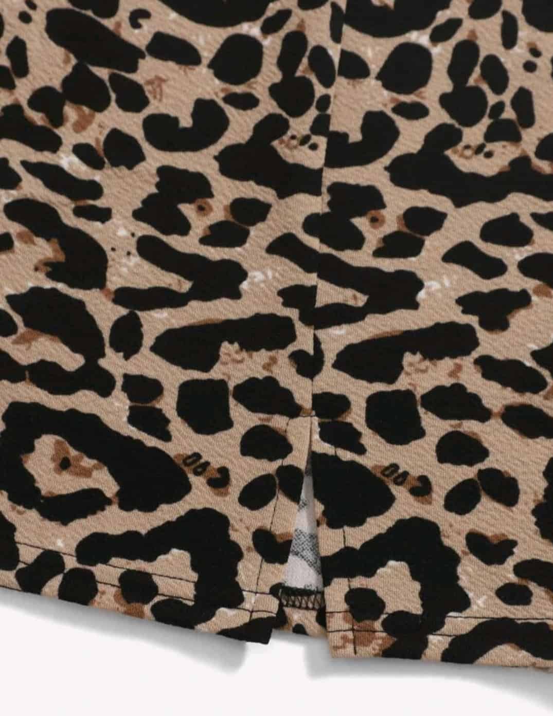 Cheetah Print Crop Cami Top & Skirt - Image 2