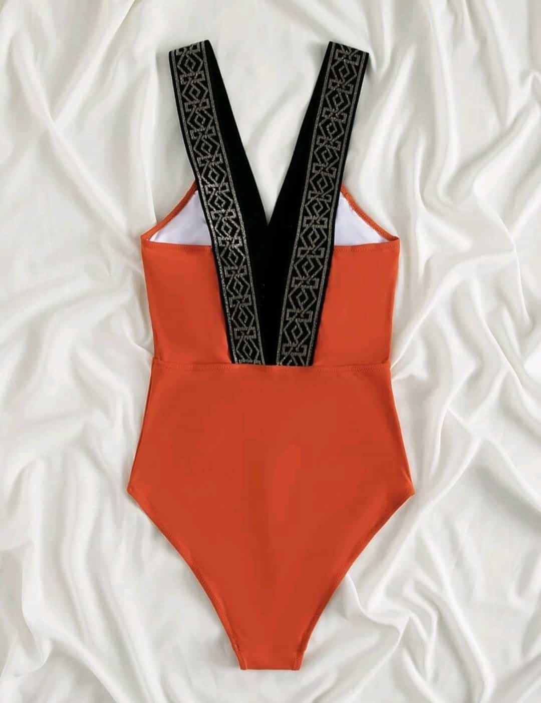 Geo Tape One Piece Swimsuit - Image 5