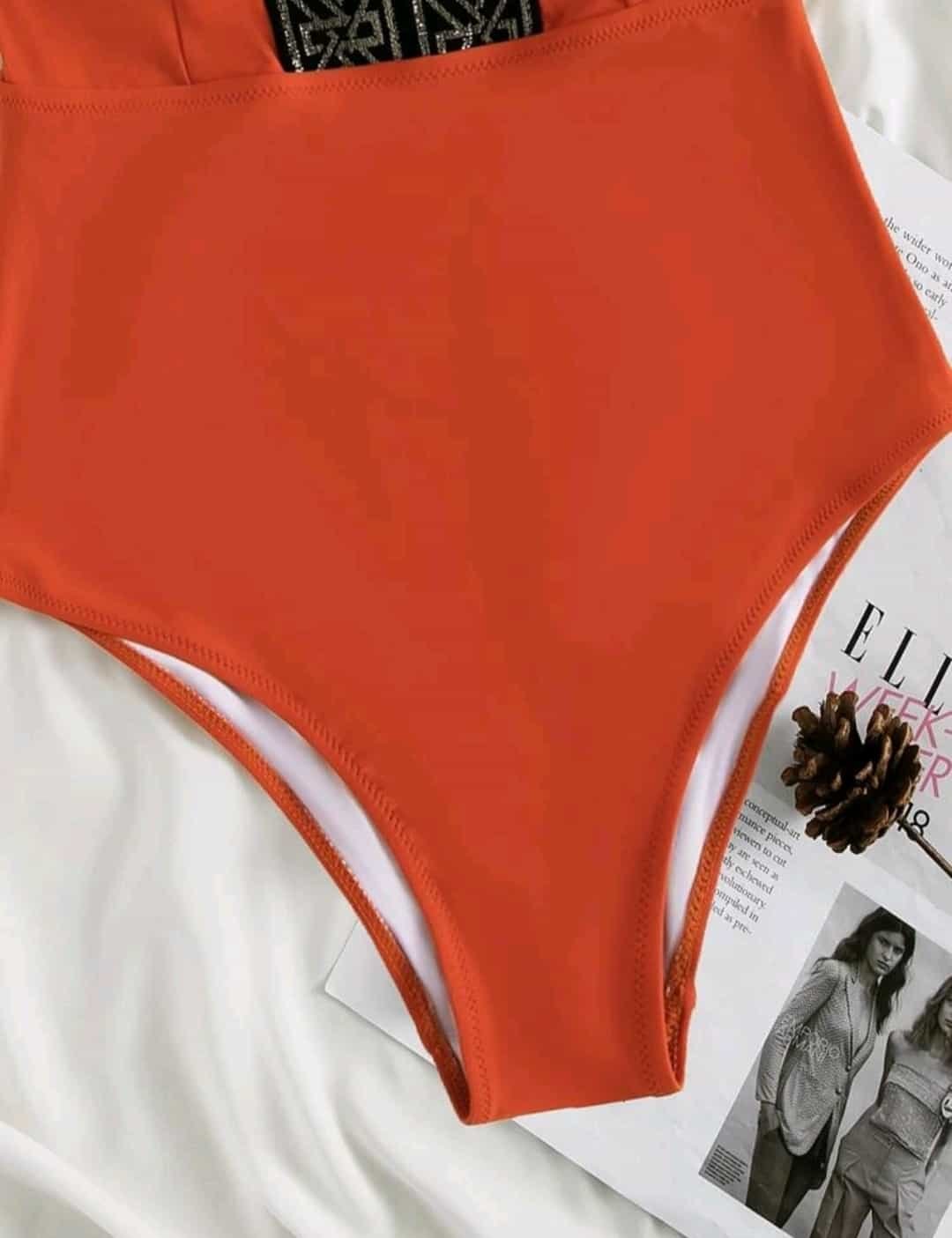 Geo Tape One Piece Swimsuit - Image 4