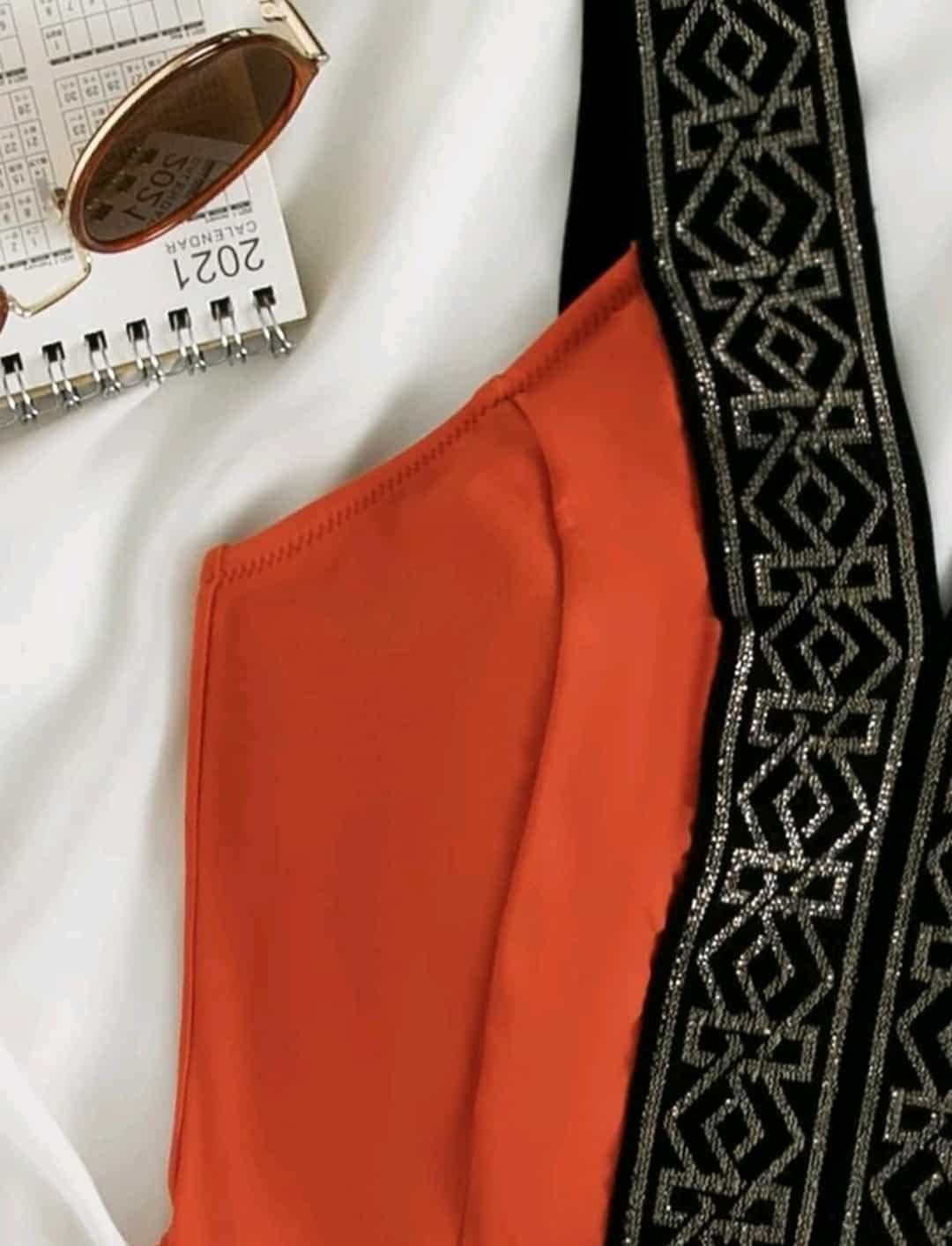 Geo Tape One Piece Swimsuit - Image 3