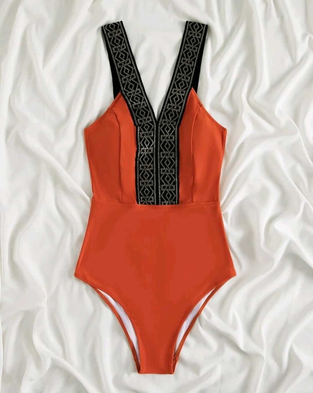 Geo Tape One Piece Swimsuit - Image 2