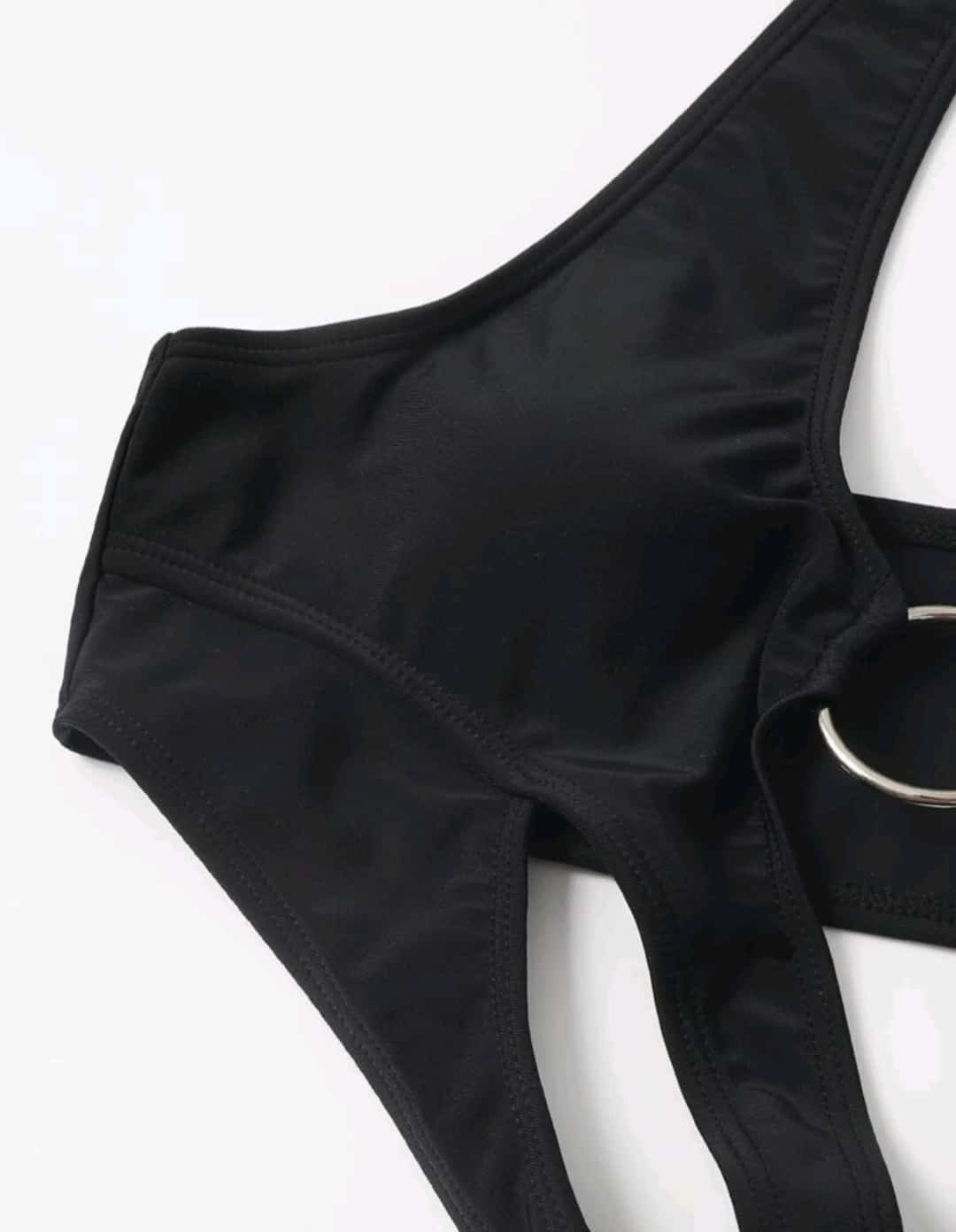 Cut Out Ring Linked Halter Bikini Swimsuit - Image 2