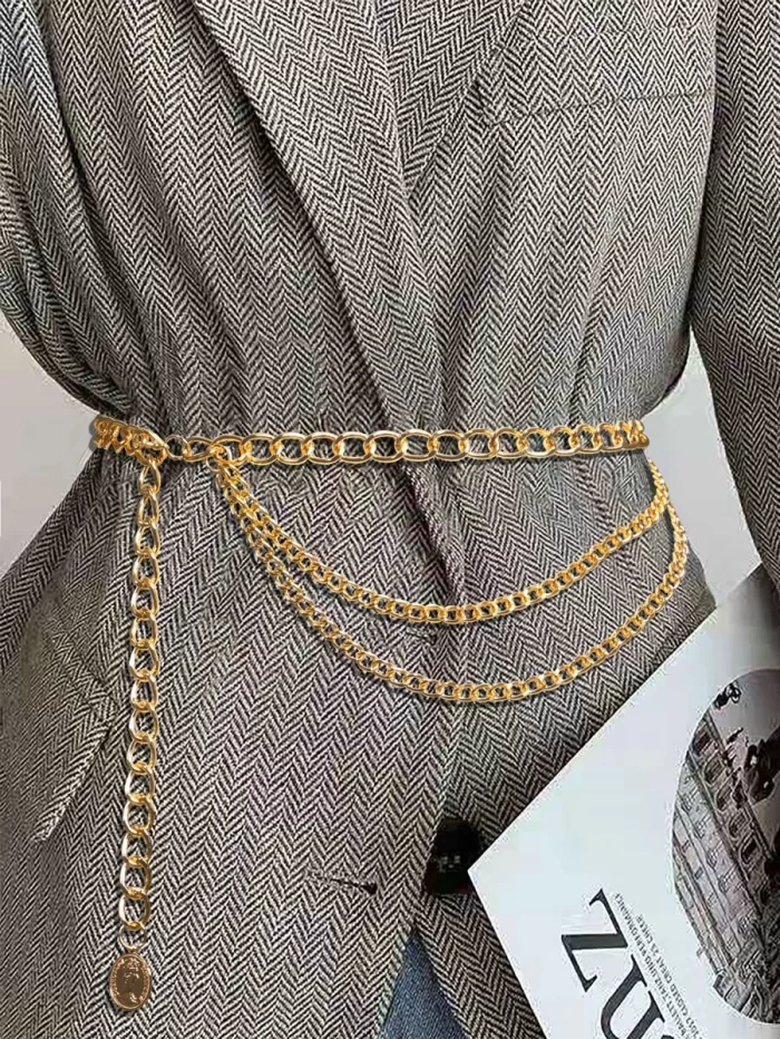 Coin Charm Chain Belt