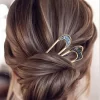 EMERY ROSE 2pcs Geo Decor Hairpin