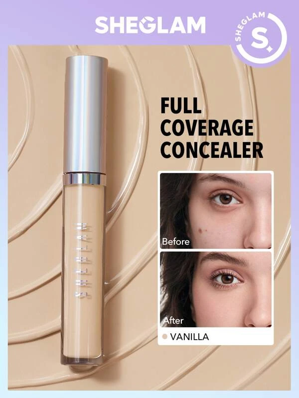 SHEGLAM 12-Hr Full Coverage Concealer - Vanilla ⋆ Women's Store