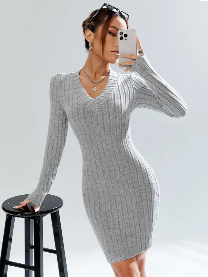 Solid Bodycon Dress