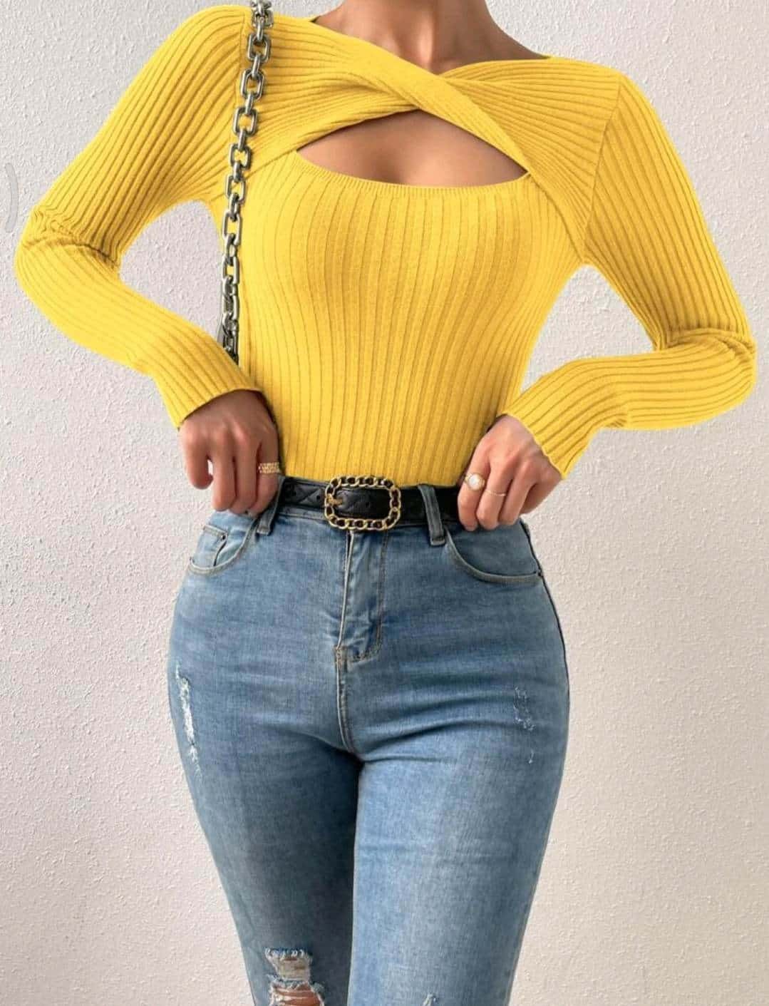 Cut Out Twist Front Sweater - Image 4