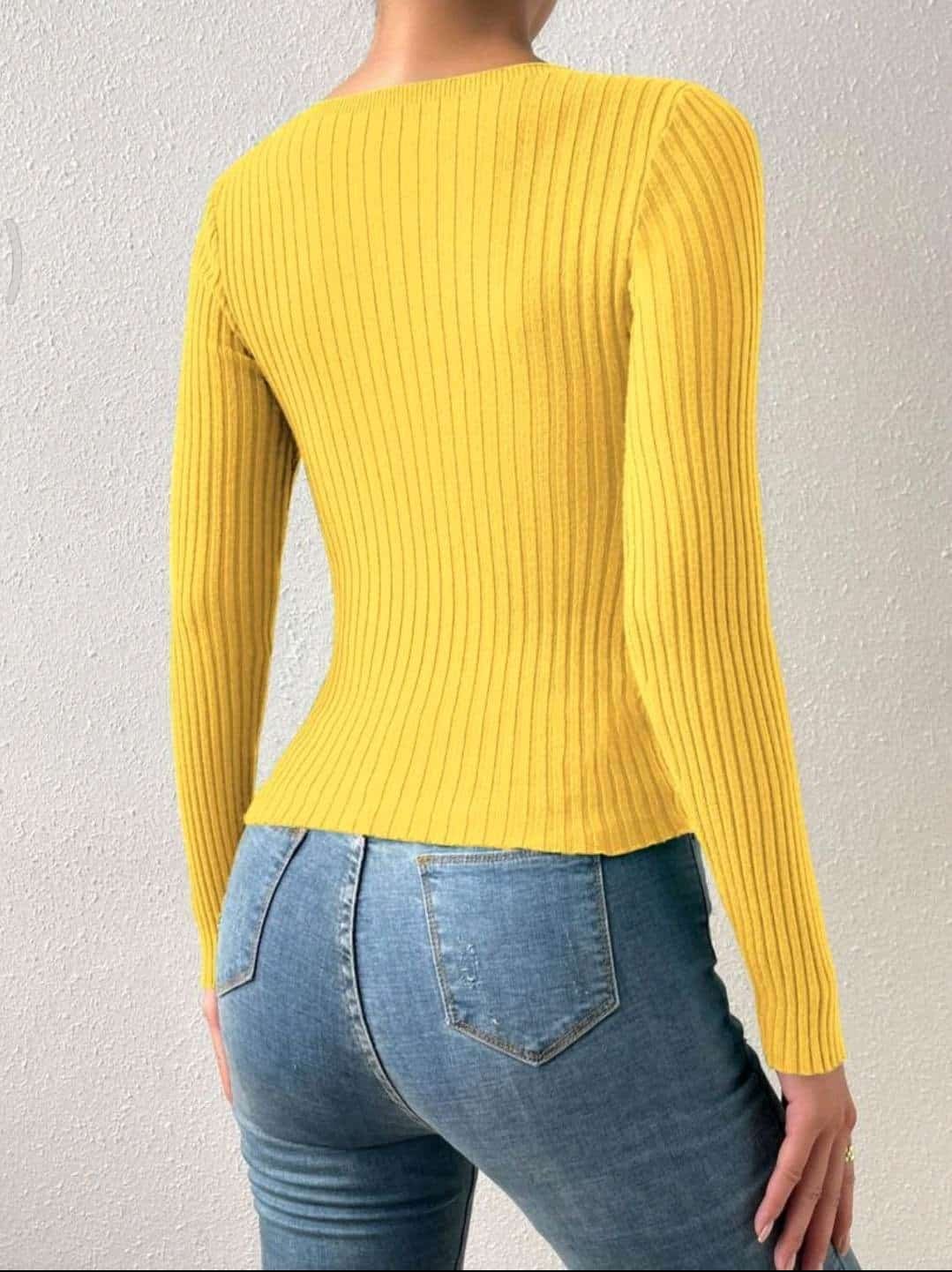 Cut Out Twist Front Sweater - Image 2