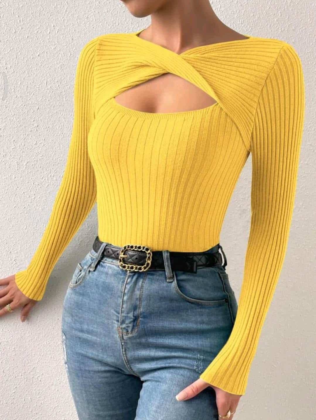 Cut Out Twist Front Sweater - Image 6