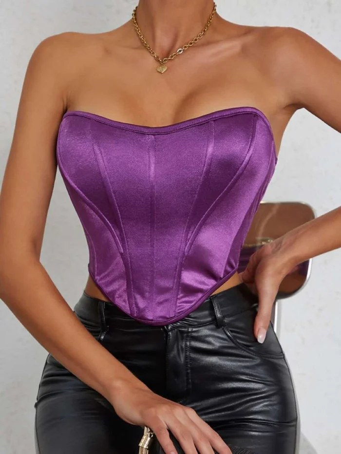 Solid Hanky Hem Tube Top