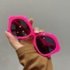 1pc Women's Sunglasses Uv Protection Round Face Simple Design High-grade Feeling