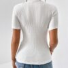 SHEIN Essnce Cut Out Ribbed Knit Tee ⋆ Women's Store