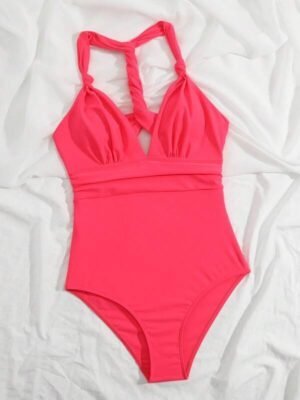 RACHEL Rachel Roy Blossom Twist Cutout One-Piece Swimsuit