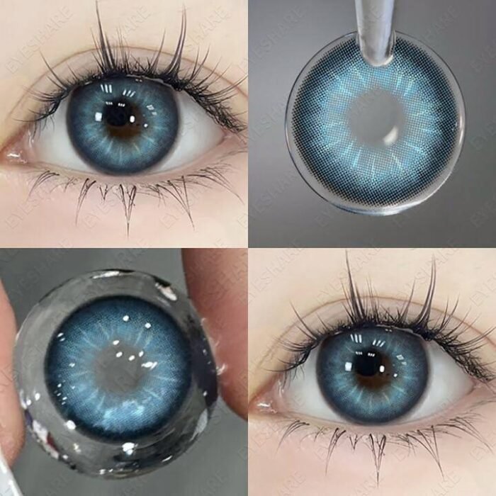 1 Pair Coffee Brown Color Contact Lenses Blue