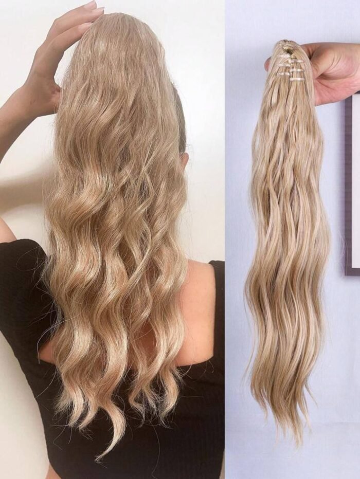 Natural Long Curly Synthetic Ponytail Hair Extension