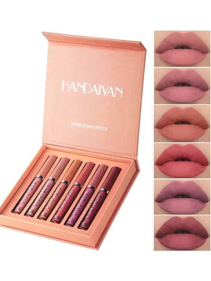 Matte Lip Gloss Set, Waterproof And Non-stick Cup Lipstick,