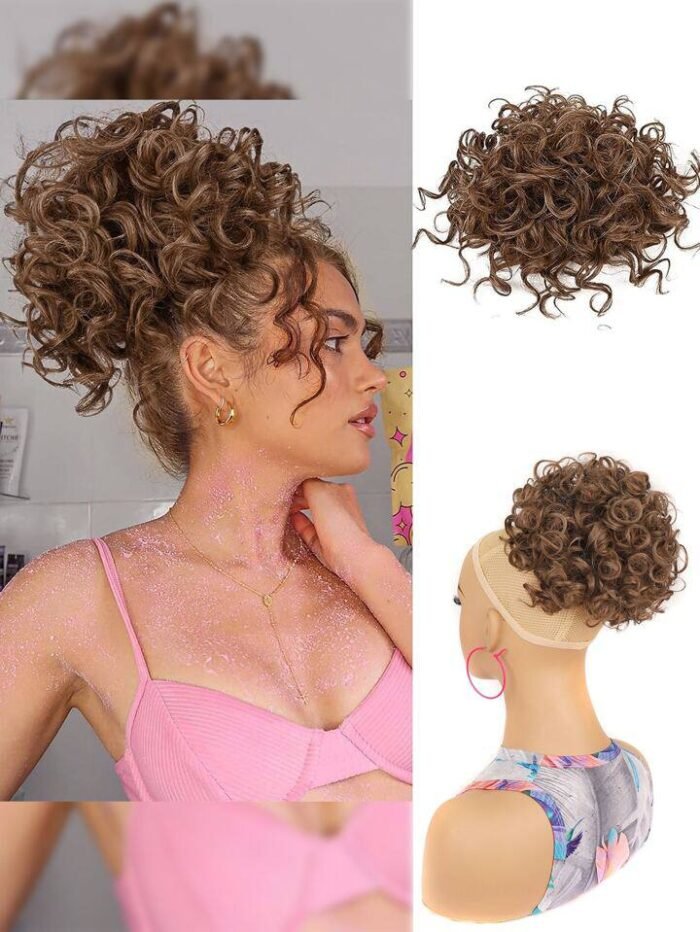Messy Bun Hair Extensions  Coffee Brown