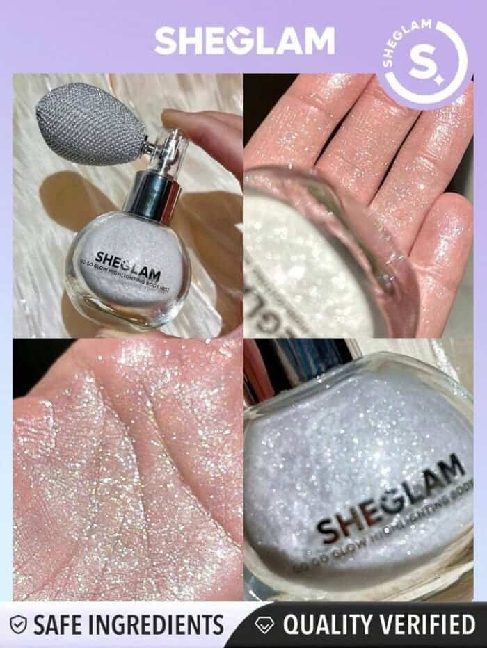 SHEGLAM  Glow Highlighting Body Mist-Frosted Opal Body Glitter Powder Spray