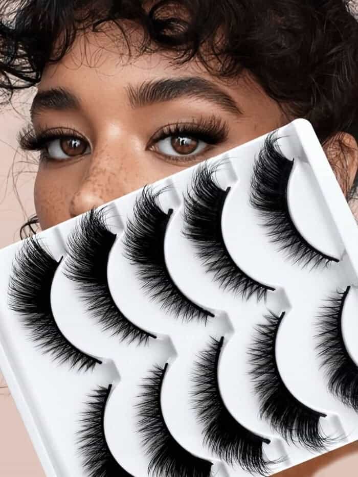 5 Pairs Soft & Natural Fox Eye/ Cat Eye False Eyelashes