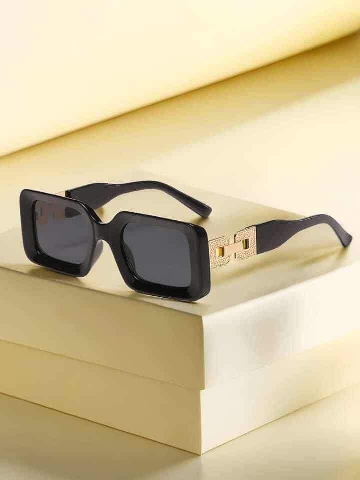 1pc Unisex Square Shaped Decoration Polarized Sunglasses Fashionable  Eyewear Street