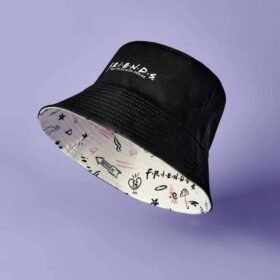 FRIENDS X SHEIN Letter & Star Pattern Bucket Hat Street