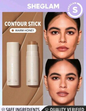 SHEGLAM Snatch ‘n’ Define Stick-Warm Honey Cream Contour Stick Long Lasting Highly Pigmented Sweat Proof Bronzer Sculpting Lightweight Smooth Natural Contour