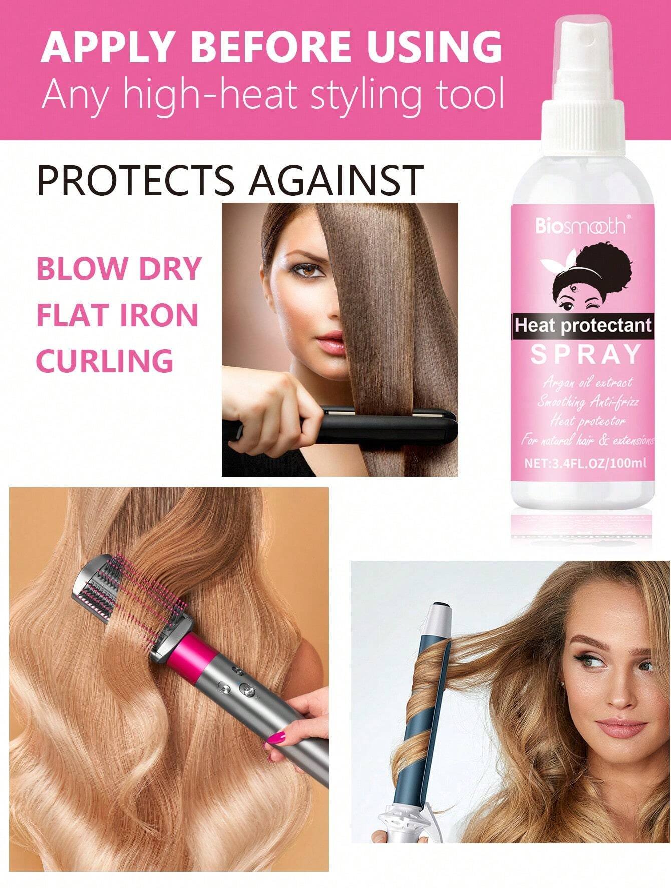 100ml Heat Protectant Spray For Hair – Professional Grade Thermal Protecto - Image 4