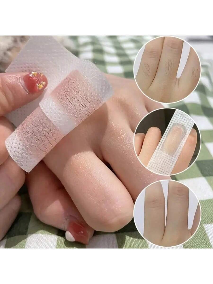 10PCS Facial Wax Strips Painless Facial Hair Removal For Women-For Eyebrow - Image 2