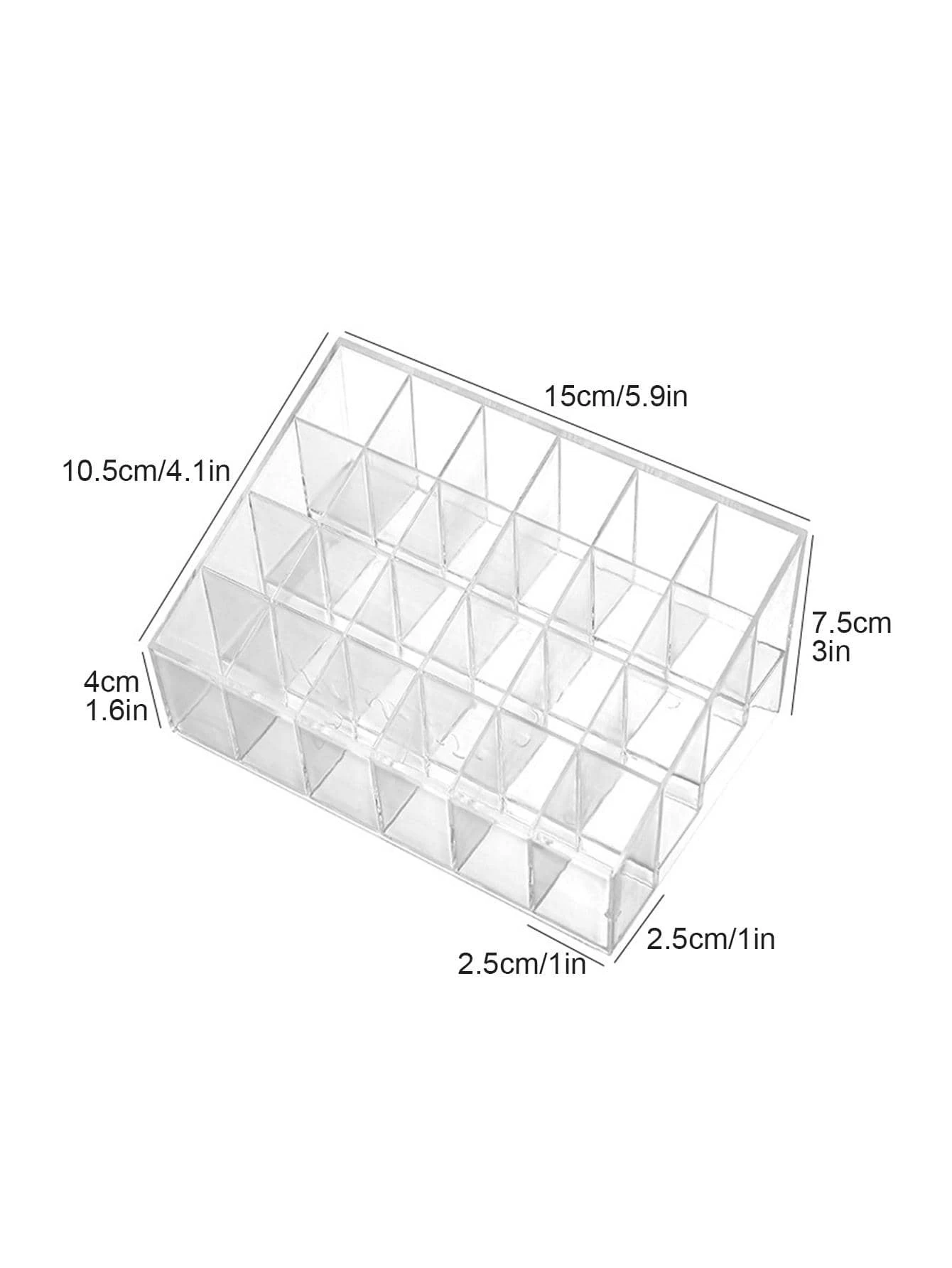 1pc Clear Storage Box, PS Multi Grid Makeup Storage Box For Household - Image 4