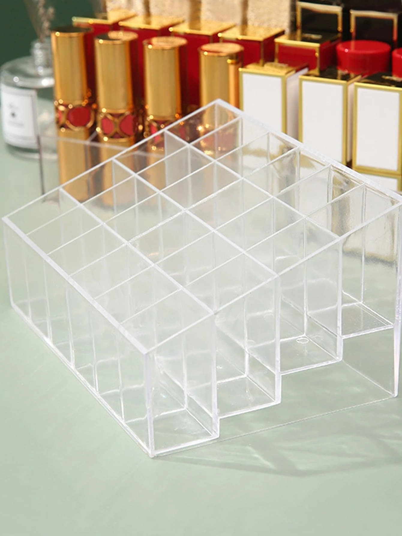 1pc Clear Storage Box, PS Multi Grid Makeup Storage Box For Household - Image 3