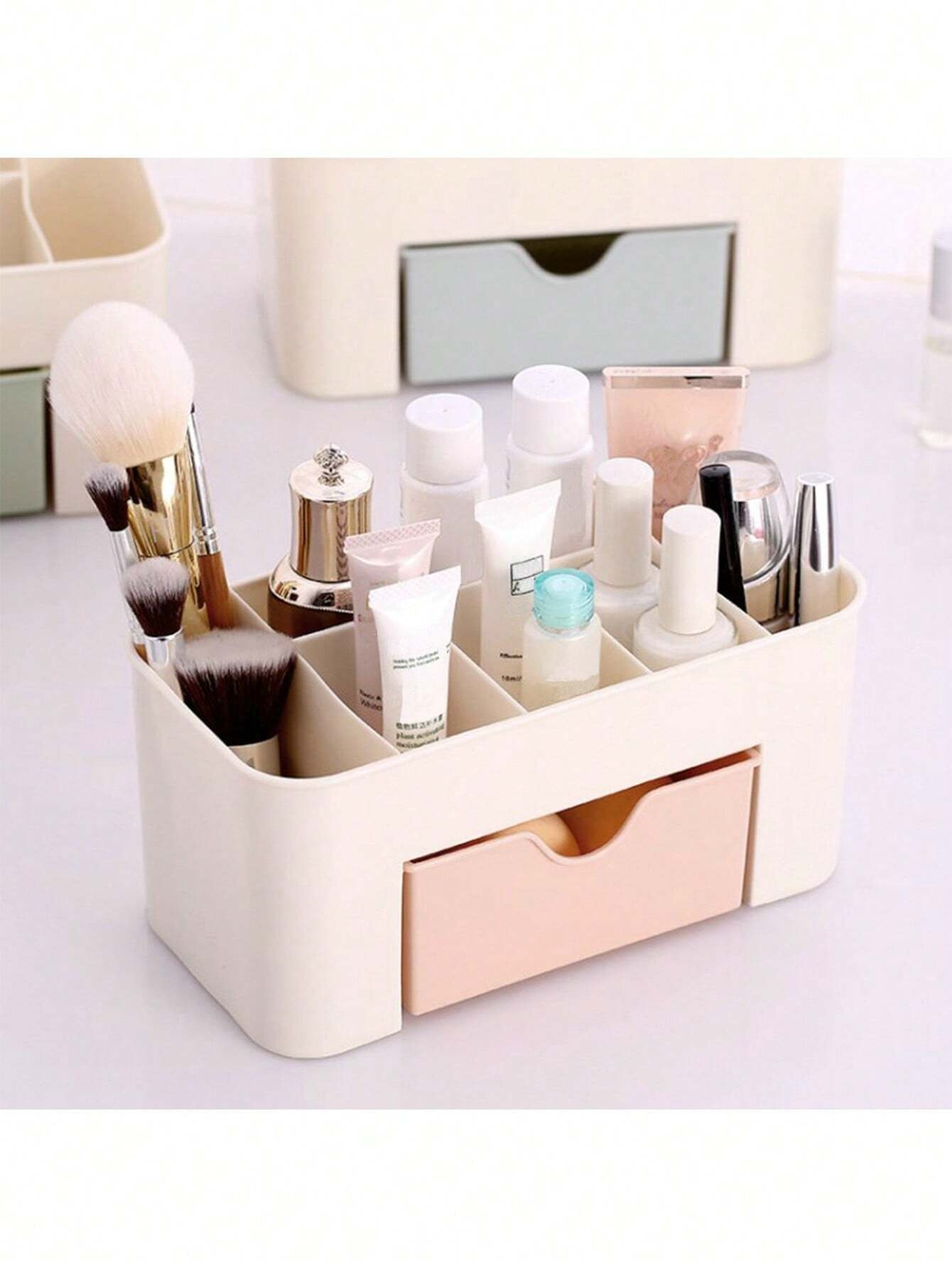 1pc Cosmetic Brush Storage Box, Nordic Style Multifunctional Drawer Storage Box - Image 6